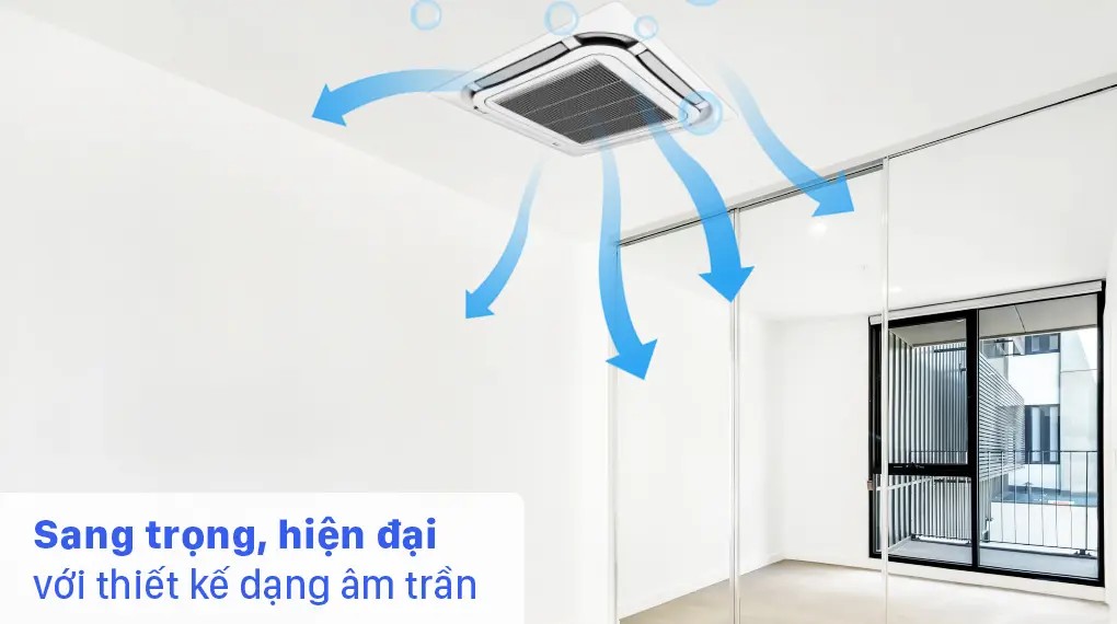 Máy lạnh âm trần Gree 5HP phân phối gió 8 hướng
