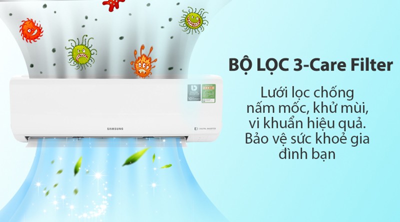 Chế độ vận hành êm khi ngủ trên máy lạnh Samsung AR10NVFHGWKNSV