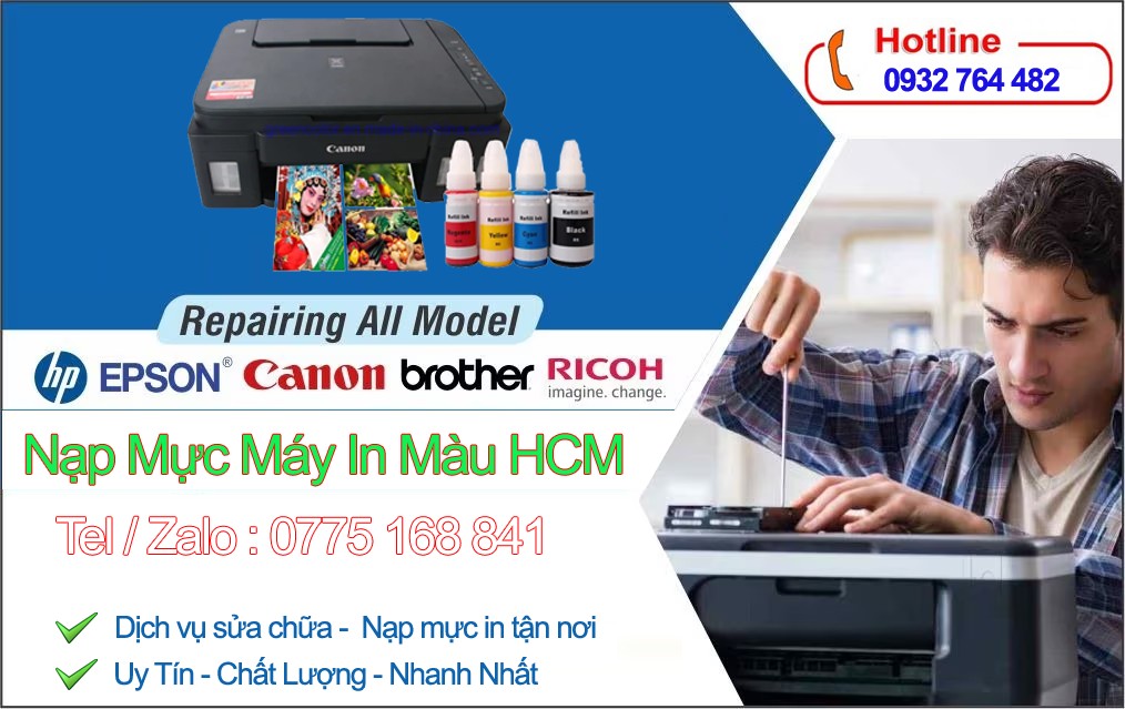 Hướng dẫn nạp mực máy in màu loại bình mực ngoài
