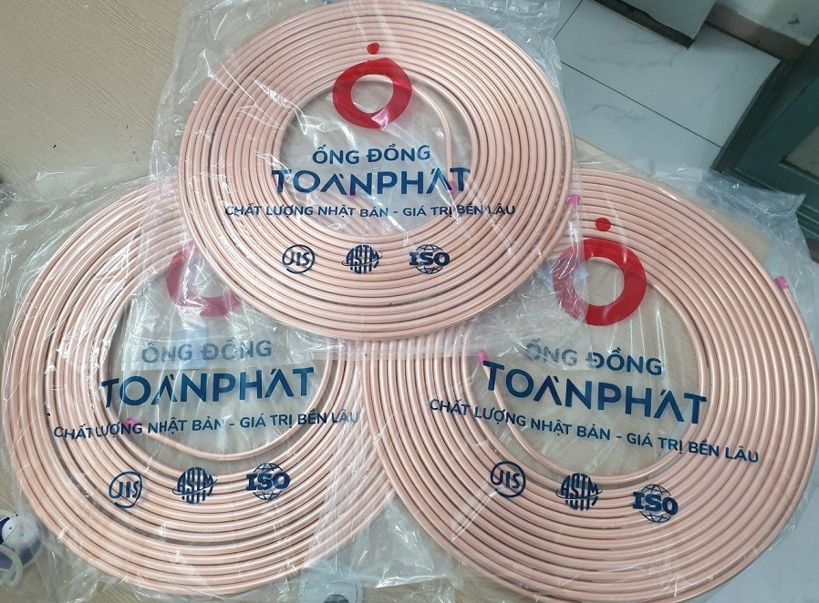 Ống đồng máy lạnh Việt Nam (Toàn Phát, Ruby) được sản xuất trong nước