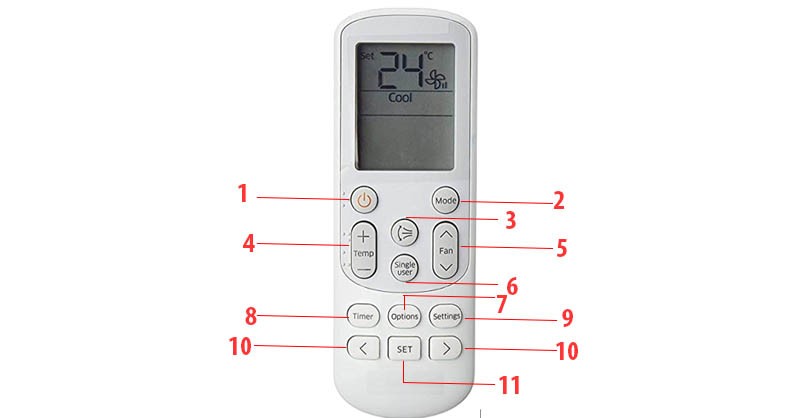 Remote máy lạnh Samsung