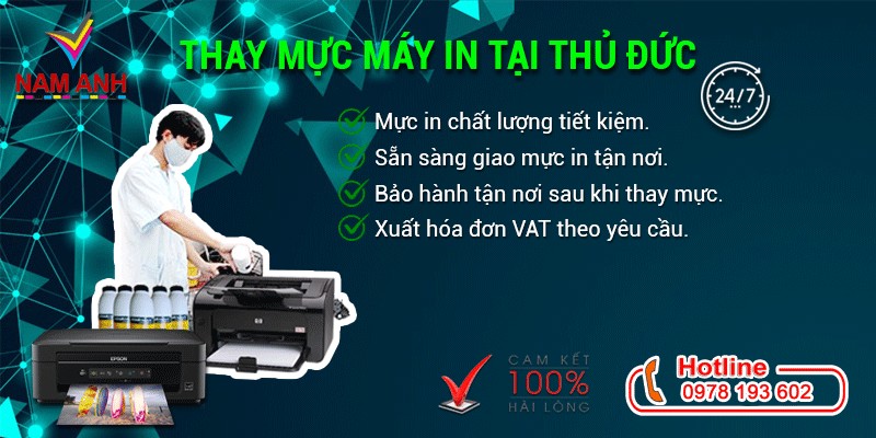 Thay mực máy in quận thủ đức