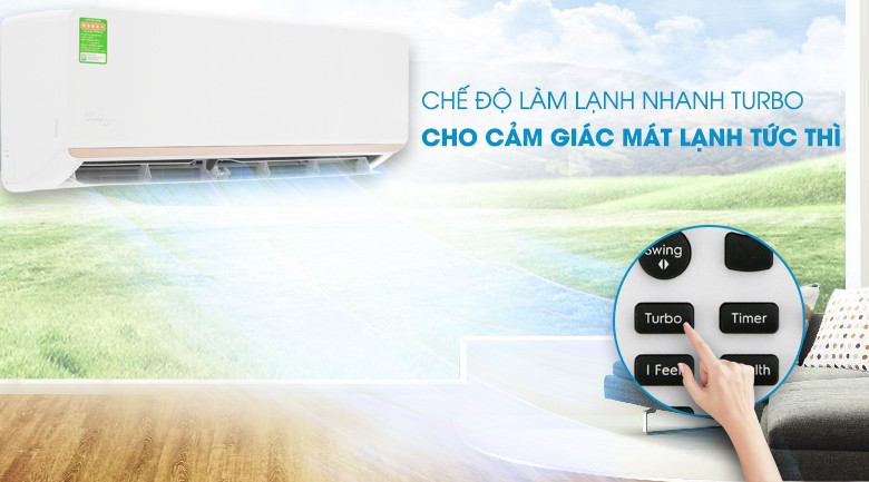 Chế độ làm lạnh nhanh Turbo của máy lạnh Electrolux Inverter