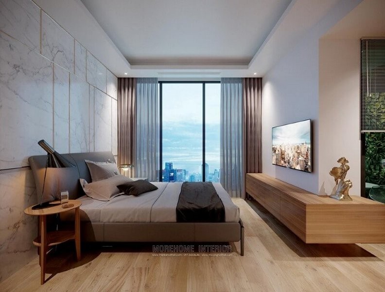 Giường chân thấp cho phòng ngủ nhỏ của người lớn tuổi hoặc trẻ em