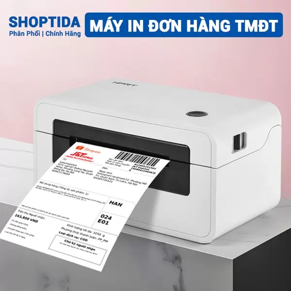 Cận cảnh mặt bên của máy in đơn hàng HPRT N41 (Shoptida SP46)