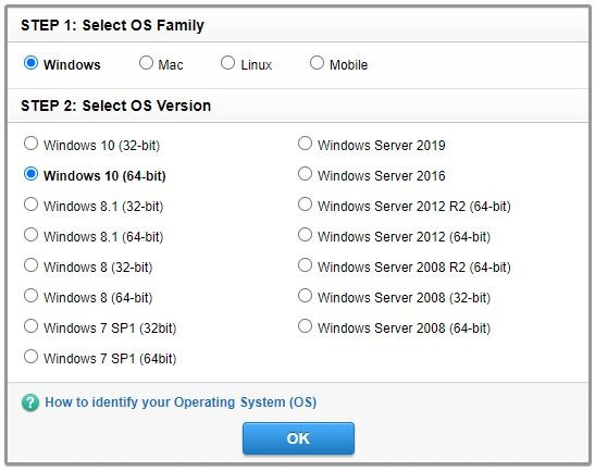 Giao diện tải driver Full Driver & Software Package cho máy in Brother DCP B7535DW