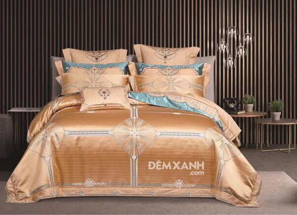 Bộ chăn ga gối màu cam năng động và ấm áp