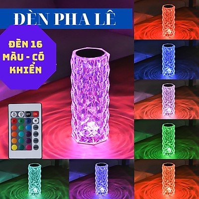 Đèn ngủ pha lê RGB trang trí phòng ngủ