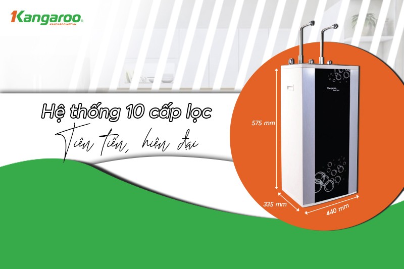 Máy lọc nước Kangaroo Hydrogen KG100HK 10 lõi lọc tiên tiến