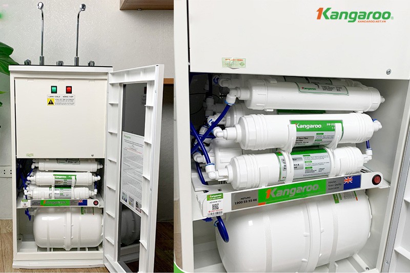 Máy lọc nước Kangaroo Hydrogen 10 lõi lọc KG100HK ảnh thực tế