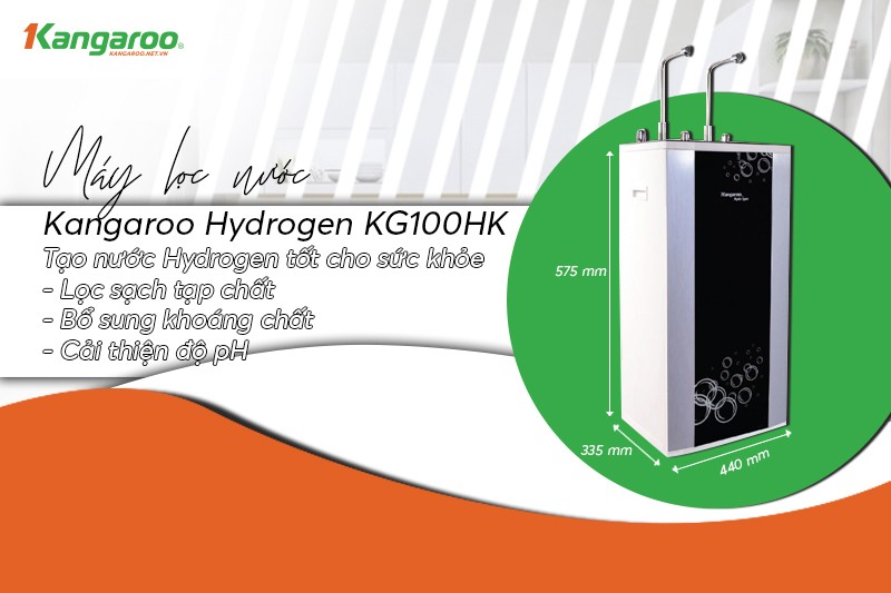 Máy lọc nước Kangaroo KG100HK tạo nước hydrogen tốt cho sức khỏe