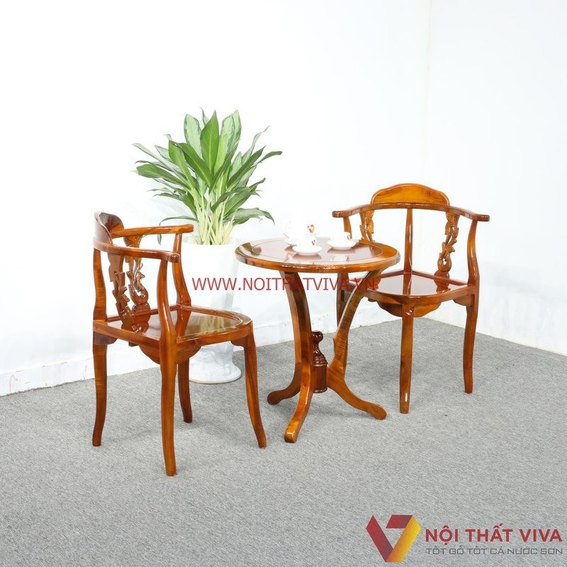 Bộ bàn trà 2 ghế phòng ngủ có giá phải chăng, hợp túi tiền mà chất lượng cao, bền bỉ, chắc chắn, an toàn