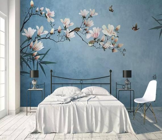 Tranh tường phòng ngủ 3D với hiệu ứng sóng biển sống động