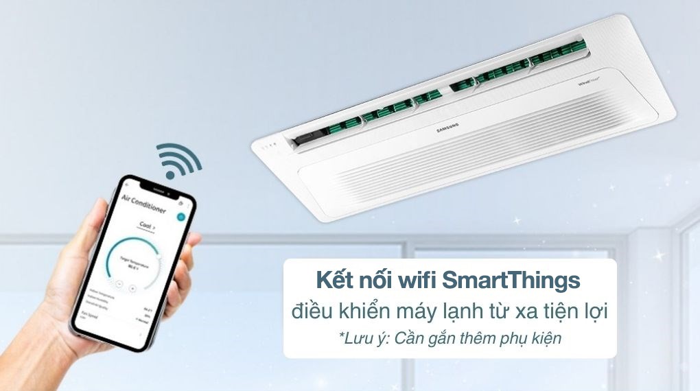 Kết nối wifi thông qua SmartThings trên máy lạnh Samsung Cassette Wind Free