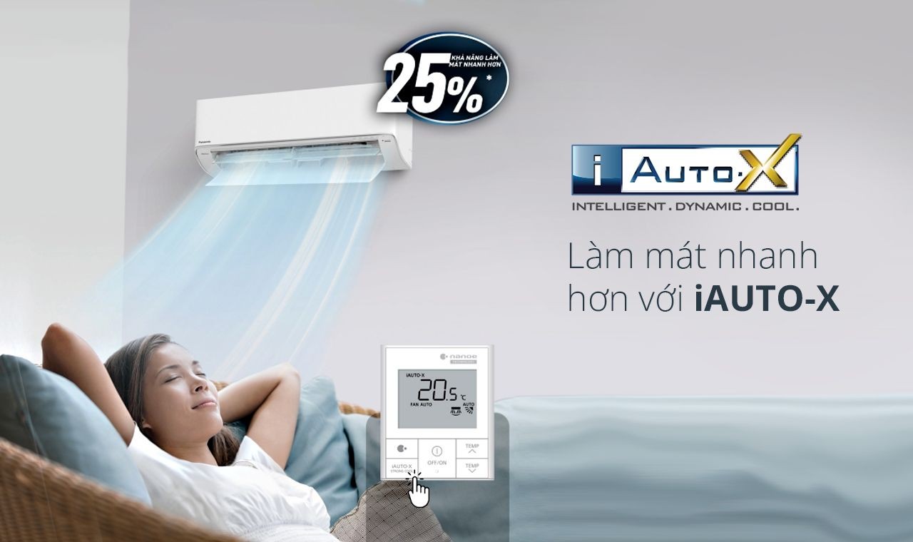 Chế độ iAUTO X làm lạnh nhanh của máy lạnh Panasonic inverter 1 ngựa