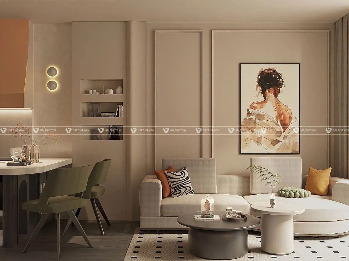 Bộ bàn ghế phòng ngủ nhỏ gọn màu trắng tinh tế
