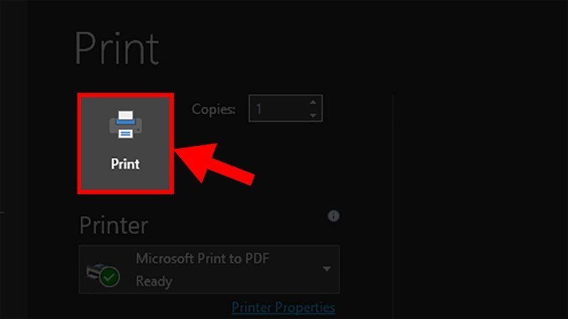 Bạn chọn Print để tiến hành in 2 mặt