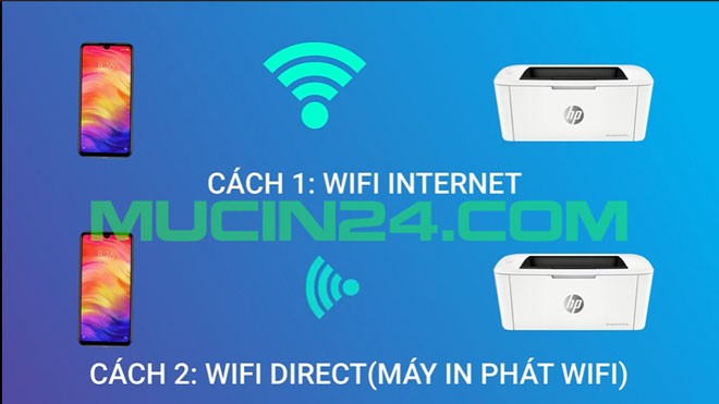 Máy in HP M15w kết nối wifi với laptop và điện thoại