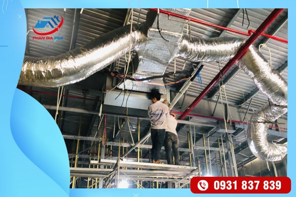 Chuẩn bị vị trí và khung treo cho dàn lạnh máy lạnh giấu trần