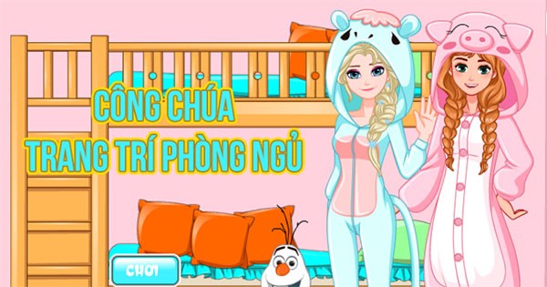 Game Công chúa: Trang trí phòng ngủ với nội thất lộng lẫy