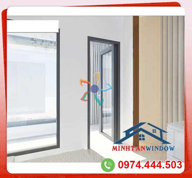Cửa nhôm kính hiện đại cho phòng ngủ, ảnh minh họa các yếu tố ảnh hưởng đến giá bán cửa nhôm phòng ngủ.