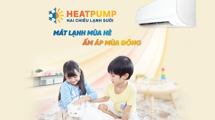 Hình ảnh minh họa nguyên lý hoạt động đảo chiều của máy lạnh 2 chiều