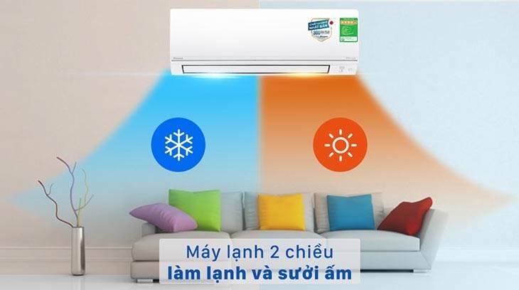 Hình ảnh máy lạnh Daikin 2 chiều giúp tiết kiệm chi phí sưởi ấm mùa đông