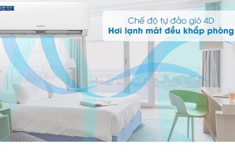 Hình ảnh mô tả cánh đảo gió 4 chiều của máy lạnh LG