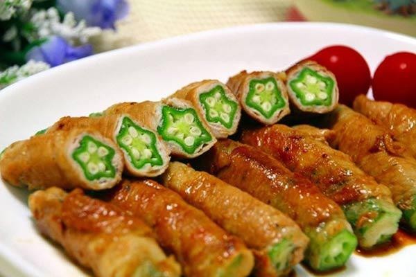 Món váng đậu cuộn đậu bắp sốt chua ngọt hấp dẫn