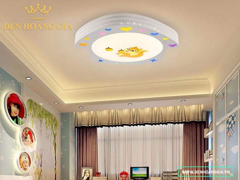 Đèn ốp trần hình con sóc ngộ nghĩnh cho phòng ngủ trẻ em