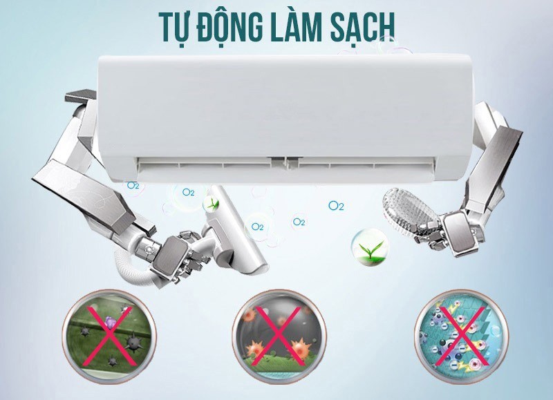 Chế độ tự làm sạch trên máy lạnh Mitsubishi 9000 BTU 1 chiều