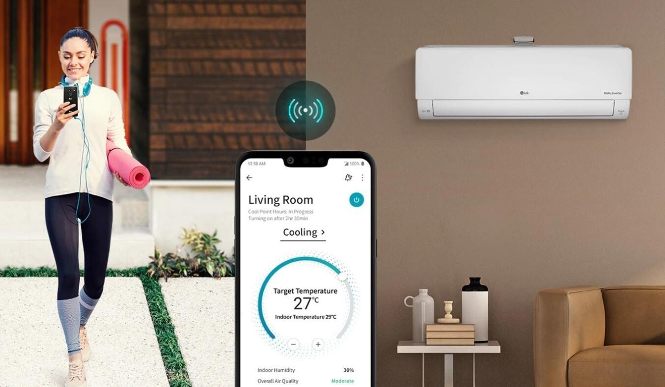 Điều khiển điều hoà LG từ xa bằng ứng dụng LG ThinQ trên điện thoại
