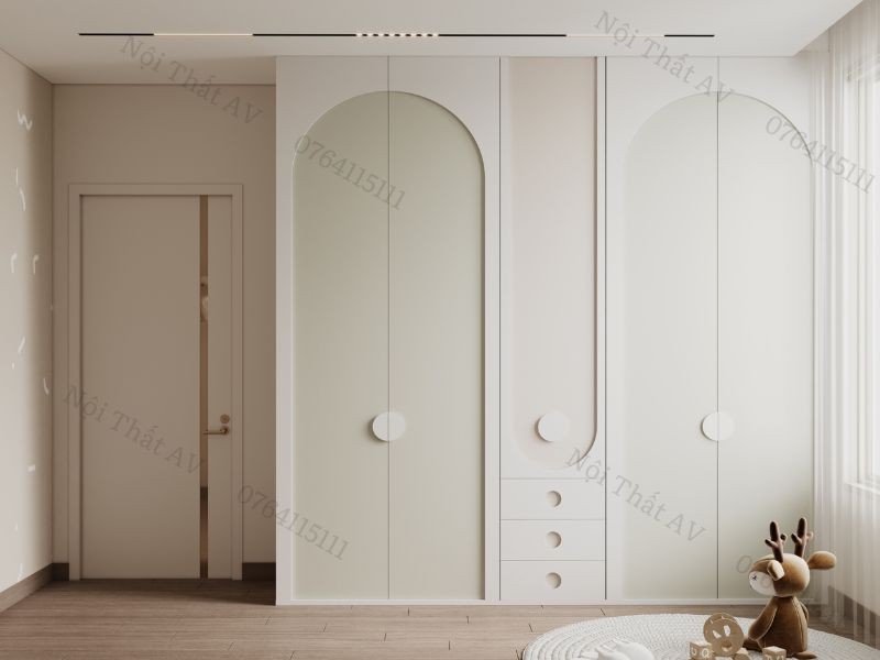 Hình ảnh dự án thiết kế phòng ngủ 10m2 cho 2 bé 2