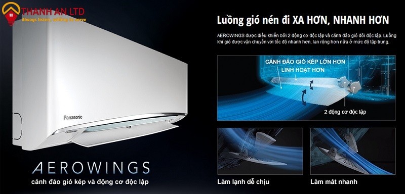 Cánh đảo gió kép của máy lạnh Panasonic CU/CS-U12VKH-8