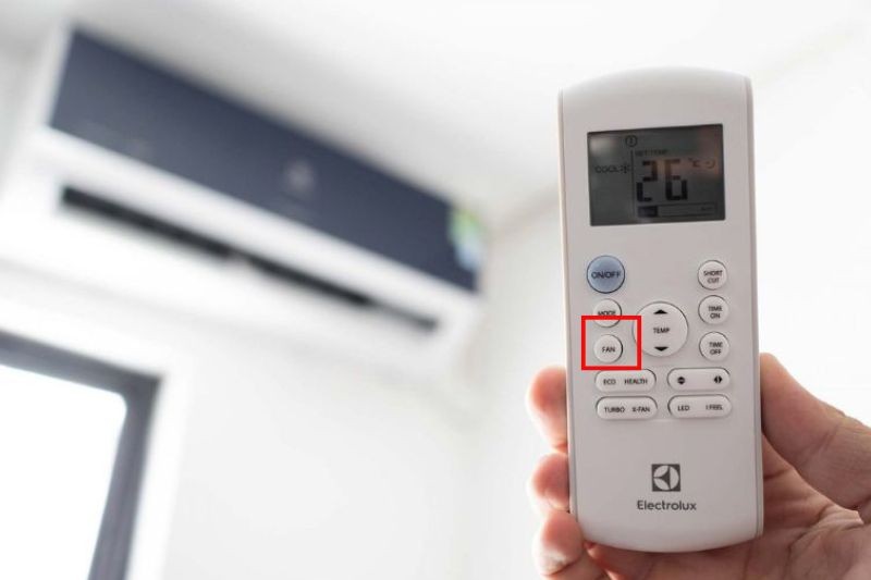 Remote máy lạnh Electrolux với các tùy chọn tốc độ quạt FAN