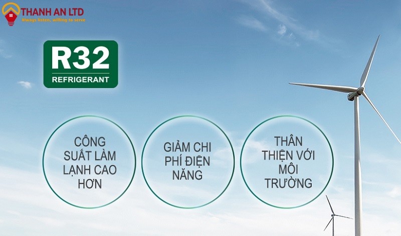 Sử dụng môi chất lạnh Gas R32 thân thiện với môi trường trên máy lạnh Panasonic CU/CS-U12VKH-8