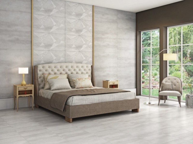 Gạch ốp tường phòng ngủ đẹp kích thước 40x80 cho không gian rộng