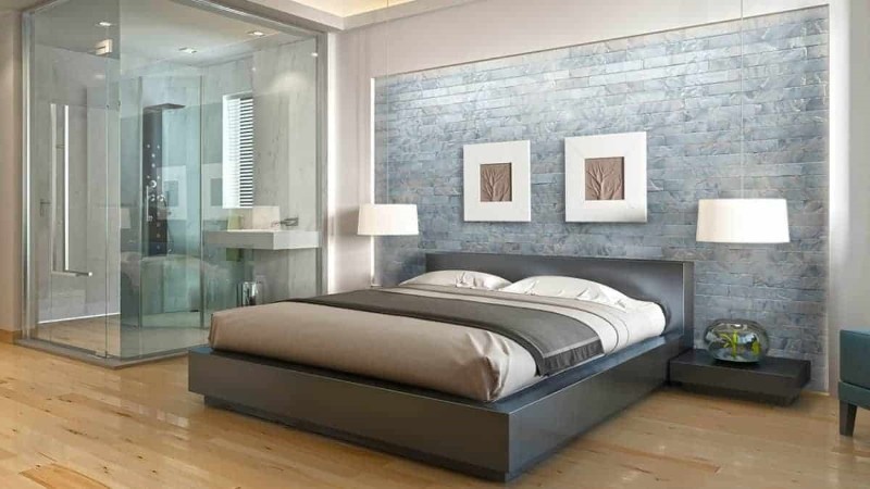 Các mẫu gạch ốp phòng ngủ đẹp hài hòa với không gian nội thất chung