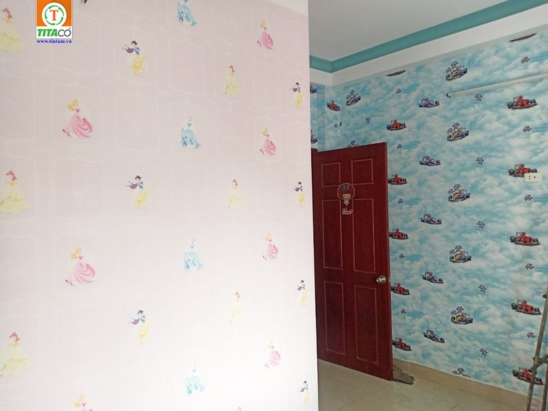 Mẫu giấy dán tường hoạt hình cho phòng ngủ bé trai, bé gái tại TPHCM