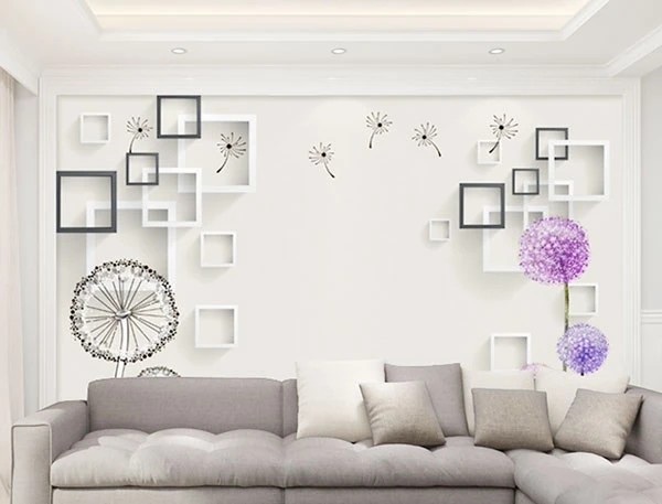 Đa dạng mẫu giấy dán tường phòng ngủ màu trắng
