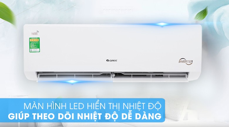 Màn hình LED hiển thị nhiệt độ trên dàn lạnh Gree GWC12BC