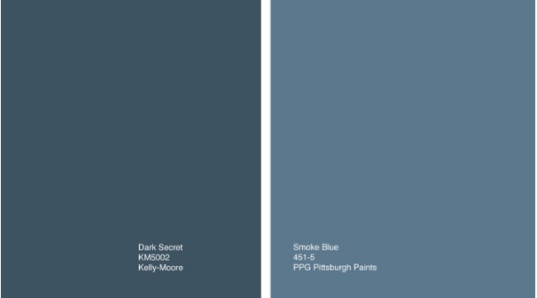 gợi ý các tông màu xanh dương đậm cho phòng ngủ (Dark Secret/Smoke Blue)