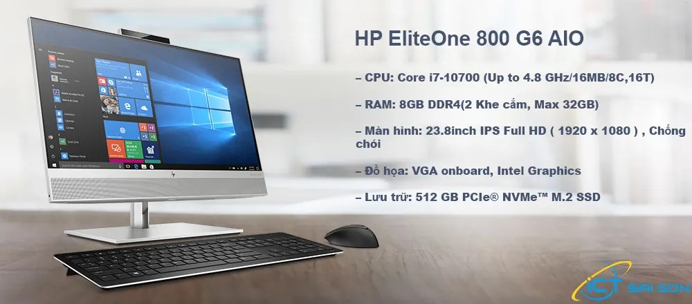 HP EliteOne 800 G6 AiO với thiết kế tinh gọn