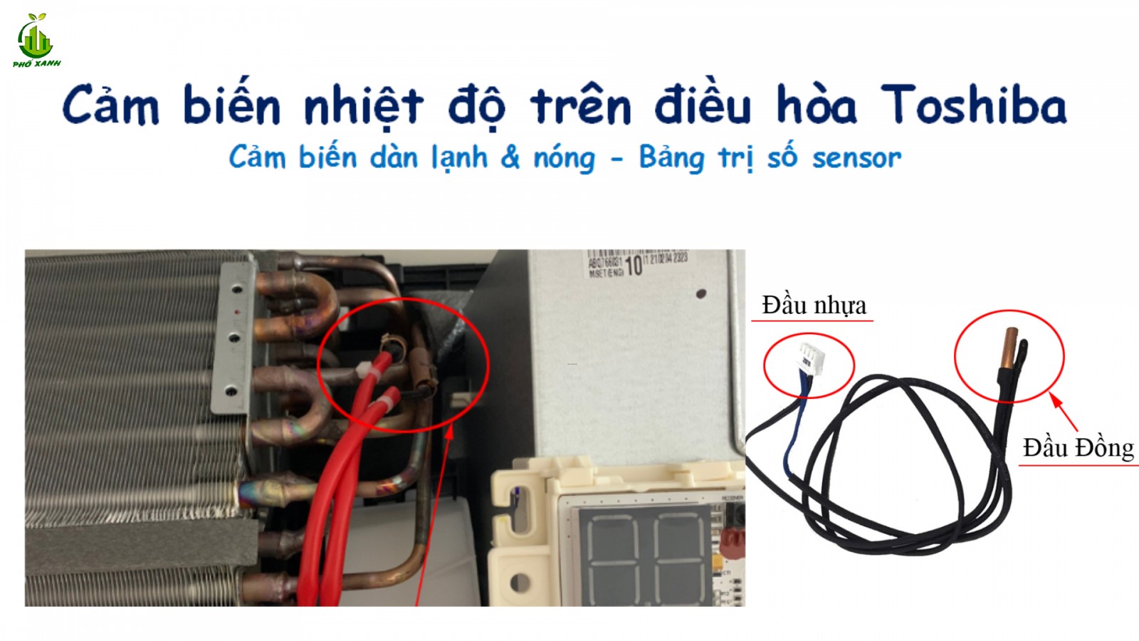 Sơ đồ trị số cảm biến nhiệt máy lạnh Toshiba khi kiểm tra