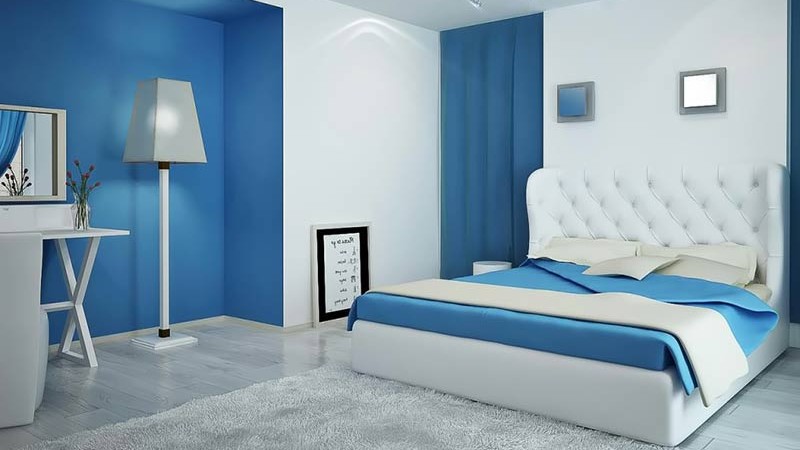 Màu xanh dương, xanh lá cây, đen cho phòng ngủ người mệnh Mộc