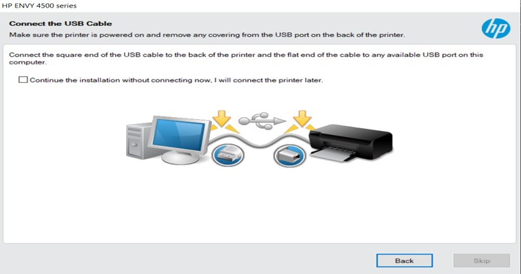 Hướng dẫn kết nối máy in HP qua cáp USB