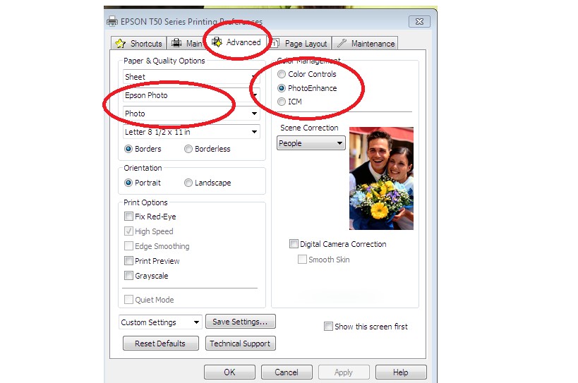 Cài đặt chất lượng và chế độ in trên driver máy in Epson