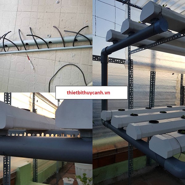 Kết nối ống nhựa phi 21 và ống xăng xe máy 8 ly cho bơm nước thủy canh