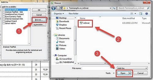 Kích hoạt add-in In2mat trong Excel để in 2 mặt