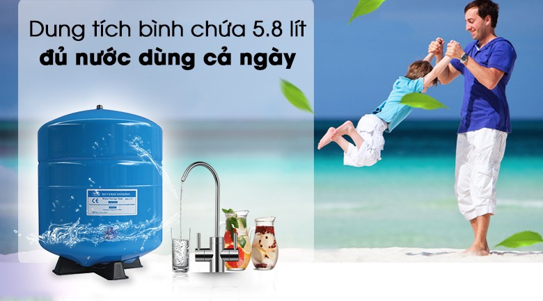 Dung tích bình chứa nước lớn của máy lọc nước nóng lạnh Korihome WPK-813